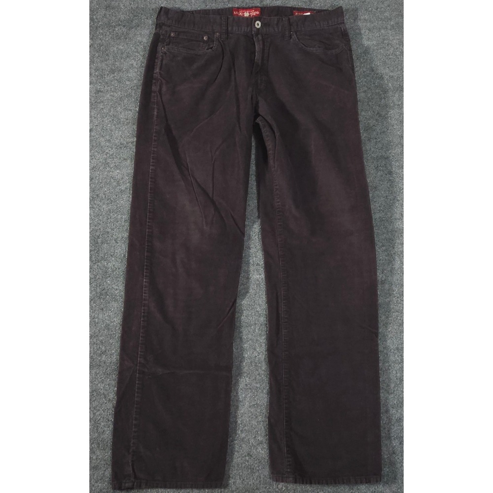 Lucky Brand Pants Mens 38x34 Black Corduroy 361 Vintage Straight 5-Pocket Casual